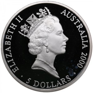 Australia (Perth) 5 Dollars 2000 - Sydney Olympics. Dreaming Festival