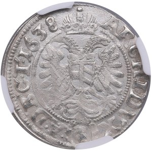 Austria, Holy Roman Empire (Vienna) 3 Kreuzer 1638 - Ferdinand III (1637-1657) - NGC MS 62