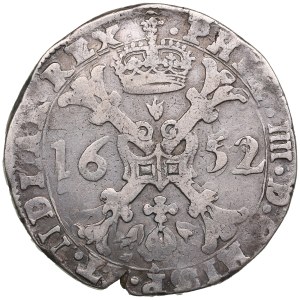 Spanish Netherlands, Duchy of Brabant (Brussels) 1 Patagon 1652 - Philip IV (1621-1665)
