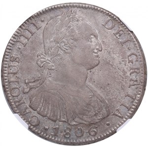 Bolivia (Potosi) 8 Reales 1806 - Carlos IV (1788-1808) - NGC AU 58