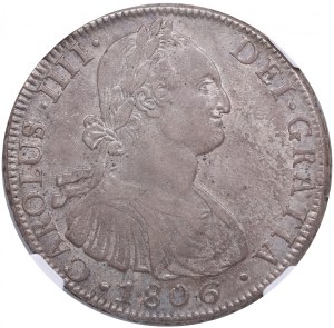 Bolivia (Potosi) 8 Reales 1806 - Carlos IV (1788-1808) - NGC AU 58