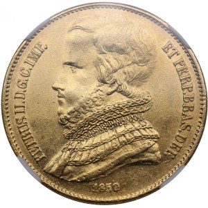 Brazil, Empire 20 000 Reis 1850/49 - Pedro II (1831-1889) - NGC AU 58