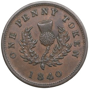 Canadian provinces, Nova Scotia 1 Penny Token 1840 - Victoria (1842-1901)