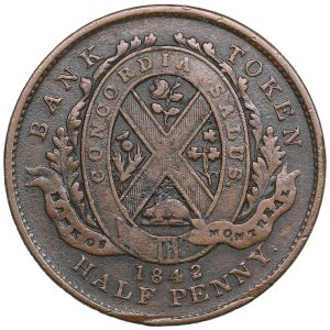 Canada, United Province (Soho mint) ½ Penny 1842 - Bank of Montreal
