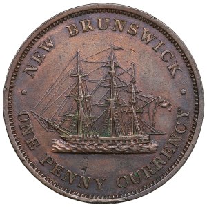 Canadian provinces, New Brunswick 1 Penny Token 1854 - Victoria (1842-1901)