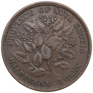 Canadian provinces, Nova Scotia ½ Penny Token 1856 - Victoria (1842-1901)