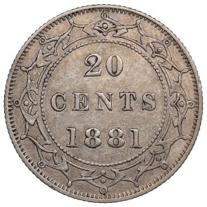 Canadian provinces, Newfoundland (Royal Mint, London) 20 Cents 1881 - Victoria (1842-1901)