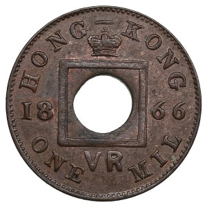 Hong-Kong (Heaton, Birmingham) 1 Mil 1866 - Victoria (1842-1901)