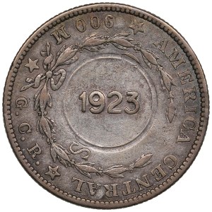 Costa Rica (San José) 1 Colon 1923 - Counterstamped