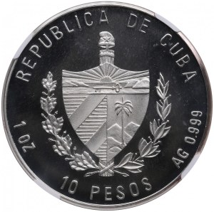 Cuba (Havana) 10 Pesos 2002 - Vladimir Lenin - NGC PF 68 ULTRA CAMEO