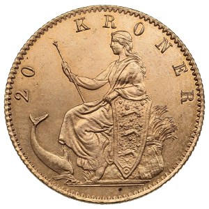 Denmark (Copenhagen) 20 Kroner 1877 - Christian IX (1863-1906)