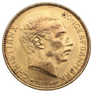 Denmark (Copenhagen) 20 Kroner 1917 - Christian X (1912-1947)