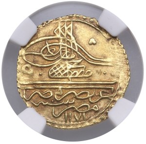 Ottoman Empire, Eyalet of Egypt (Cairo) AV Zeri Mahbub 1763 - Mustafa III (AH 1171-1187 / 1757-1774 AD) - NGC MS 62