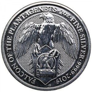 United Kingdom (Royal Mint, Llantrisant) 5 Pounds 2019 - Elizabeth II (1952-2022) - Falcon of the Plantagenets