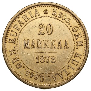 Finland (Russia) 20 Markkaa 1878 S - Alexander II (1855-1881)
