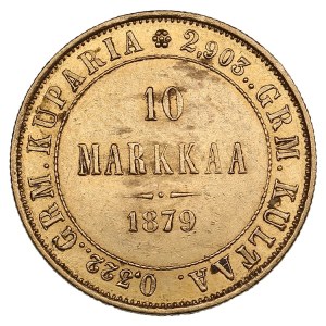 Finland (Russia) 10 Markkaa 1879 S - Alexander II (1855-1881)
