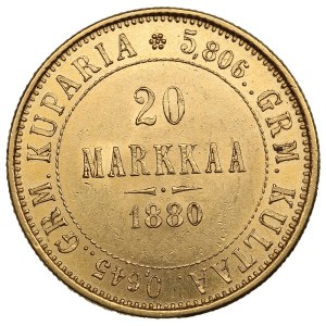 Finland (Russia) 20 Markkaa 1880 S - Alexander II (1855-1881)