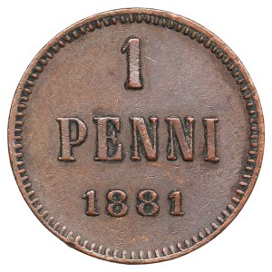 Finland (Russia) 1 Penni 1881 - Alexander III (1881-1894)