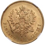 Finland (Russia) 10 Markkaa 1882 S - Alexander III (1881-1894) - NGC MS 64