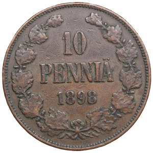 Finland (Russia) 10 Penniä 1898 - Nicholas II (1894-1917)