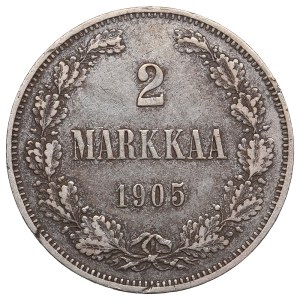 Finland (Russia) 2 Markkaa 1905 L - Nicholas II (1894-1917)