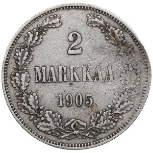 Finland (Russia) 2 Markkaa 1905 L - Nicholas II (1894-1917)