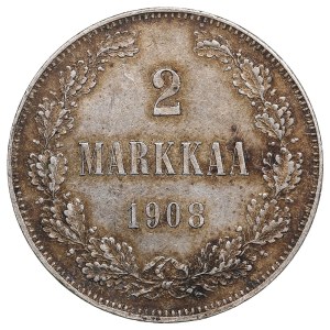 Finland (Russia) 2 Markkaa 1908 L - Nicholas II (1894-1917)