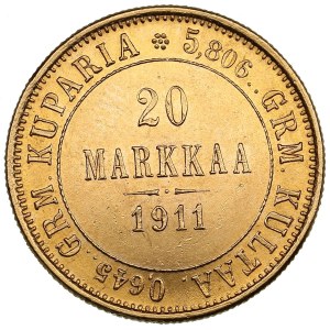 Finland (Russia) 20 Markkaa 1911 L - Nicholas II (1894-1917)