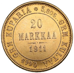 Finland (Russia) 20 Markkaa 1911 L - Nicholas II (1894-1917)