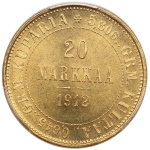 Finland (Russia) 20 Markkaa 1912 S - Nicholas II (1894-1917) - PCGS MS63