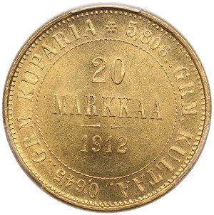 Finland (Russia) 20 Markkaa 1912 S - Nicholas II (1894-1917) - PCGS MS63