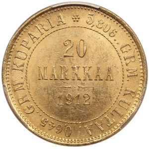 Finland (Russia) 20 Markkaa 1912 S - Nicholas II (1894-1917) - PCGS MS63