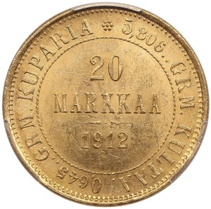 Finland (Russia) 20 Markkaa 1912 S - Nicholas II (1894-1917) - PCGS MS63