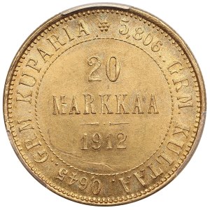 Finland (Russia) 20 Markkaa 1912 S - Nicholas II (1894-1917) - PCGS MS63