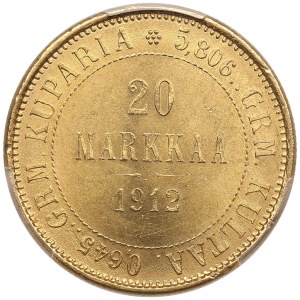 Finland (Russia) 20 Markkaa 1912 S - Nicholas II (1894-1917) - PCGS MS64