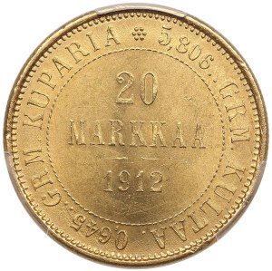 Finland (Russia) 20 Markkaa 1912 S - Nicholas II (1894-1917) - PCGS MS64
