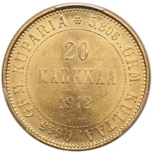 Finland (Russia) 20 Markkaa 1912 S - Nicholas II (1894-1917) - PCGS MS64