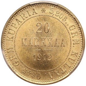 Finland (Russia) 20 Markkaa 1912 S - Nicholas II (1894-1917) - PCGS MS64