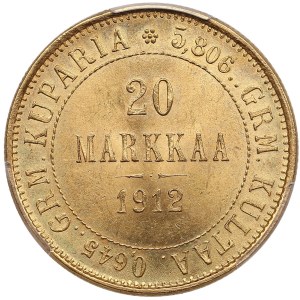 Finland (Russia) 20 Markkaa 1912 S - Nicholas II (1894-1917) - PCGS MS64