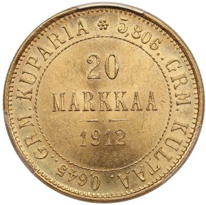 Finland (Russia) 20 Markkaa 1912 S - Nicholas II (1894-1917) - PCGS MS64
