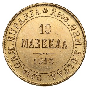 Finland (Russia) 10 Markkaa 1913 S - Nicholas II (1894-1917)
