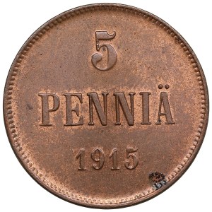 Finland (Russia) 5 Penniä 1915 - Nicholas II (1894-1917)