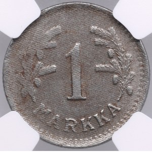 Finland (Helsinki) 1 Markka 1945 - NGC MINT ERROR