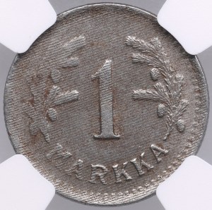 Finland (Helsinki) 1 Markka 1945 - NGC MINT ERROR