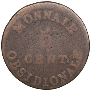 France, City of Antwerp (Naval arsenal) 5 Centimes 1814 - Napoleon I, siege coinage