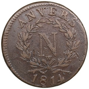 France, City of Antwerp (Wolschot workshop) 10 Centimes 1814 - Napoleon I, siege coinage