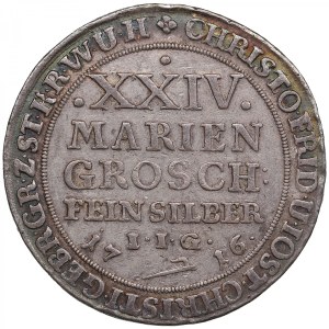 German States, County of Stolberg-Stolberg 24 Mariengroschen (2/3 Thaler) 1716 - Christoph Friedrich (1704-1738)