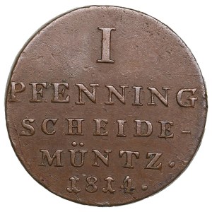 German States, Kingdom of Hannover (Clausthal) 1 Pfennig 1814 - George III (1814-1820)