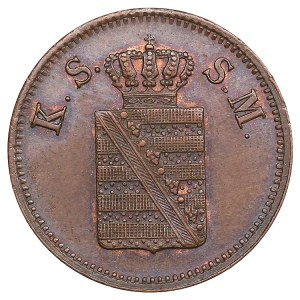 German States, Kingdom of Saxony, Albertinian Line (Dresden) 1 Pfennig 1842 - Friedrich August II (1836-1854)
