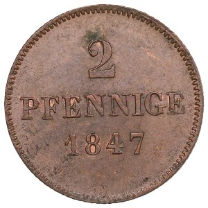 German States, Kingdom of Bavaria (Munich) 2 Pfennige 1847 - Ludwig I (1825-1848)